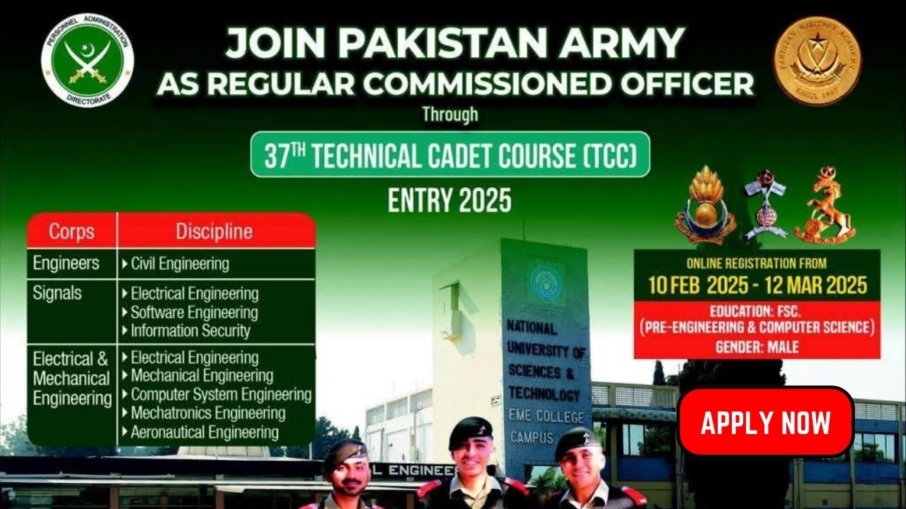 Registration Process for Pakistan Army Technical Cadet Course 2025