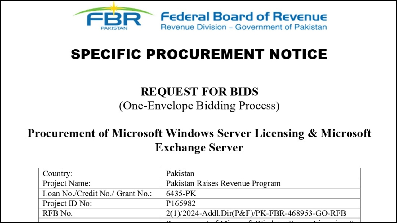 Apply Now for FBR Procurement Jobs 2025 in Microsoft Licensing