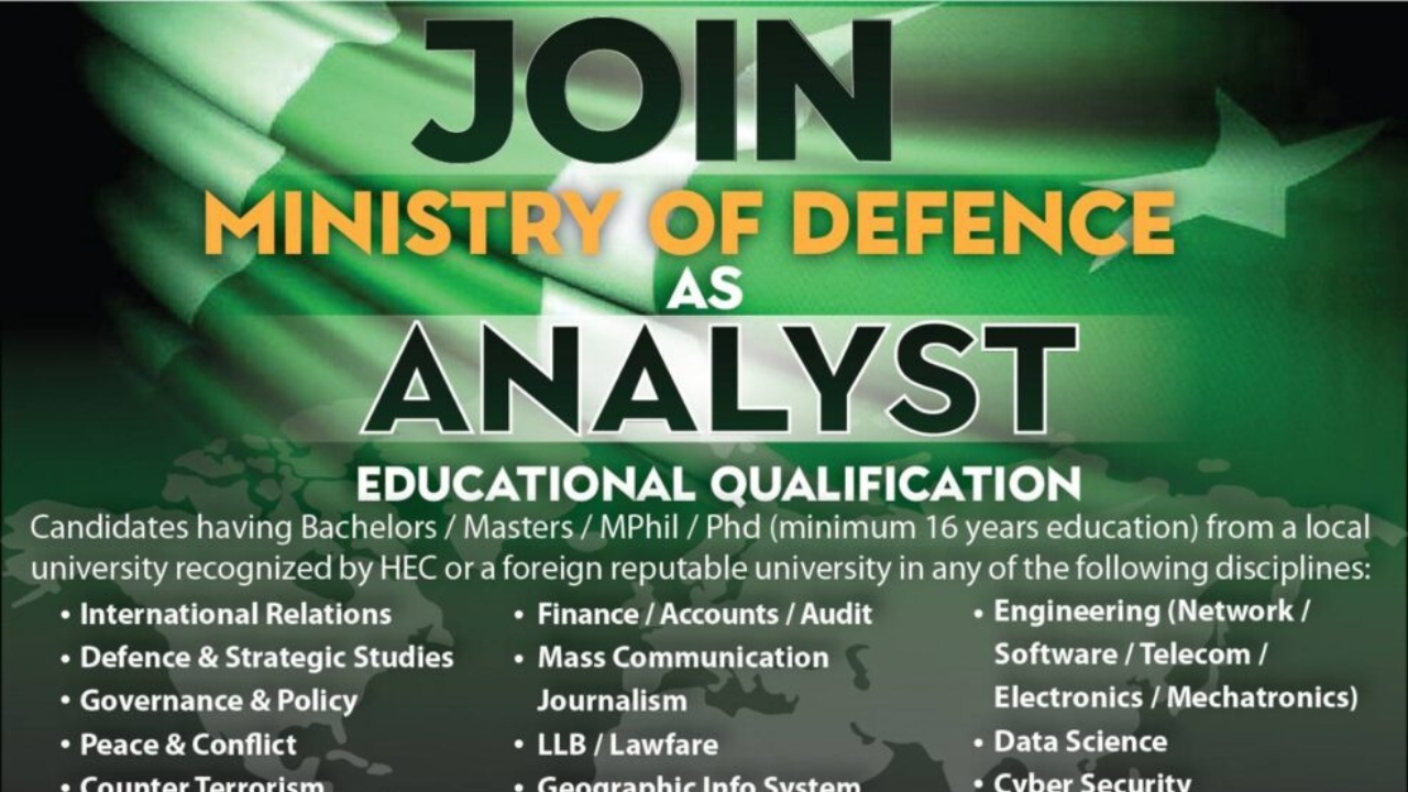 Ministry of Defence Jobs 2025 Advertisement Apply Now